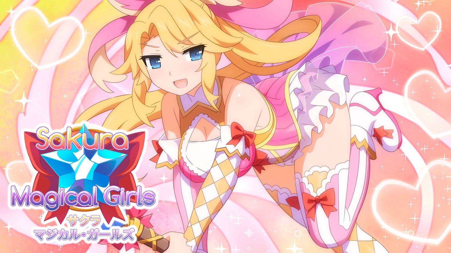 cleavage, gamuzumi, heels, leotard, sakura_magical_girls, tagme, thighhighs, wallpaper