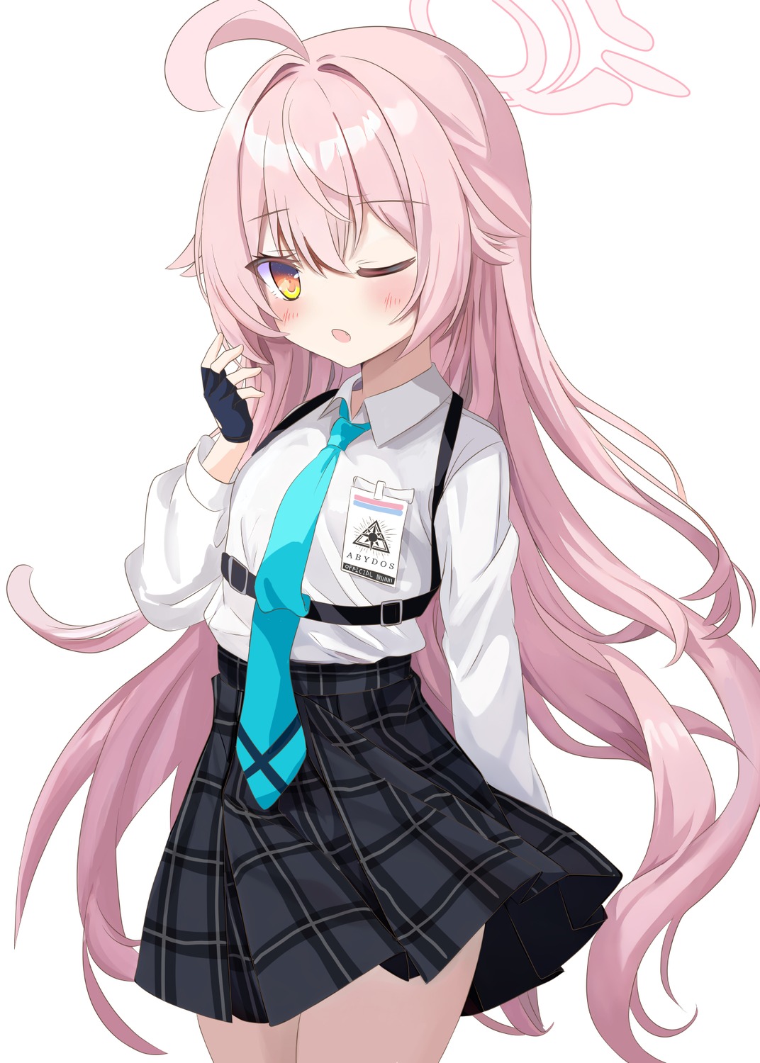 aruka_(alka_p1), blue_archive, halo, seifuku, skirt_lift, takanashi_hoshino
