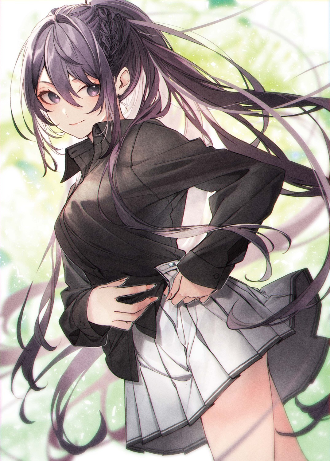 isekai_de_cheat_skill_wo_te_ni_shita_ore_wa_genjitsu_sekai_wo_mo_musou_suru, kanzaki_rin, kuwashima_rein, seifuku, skirt_lift, undressing