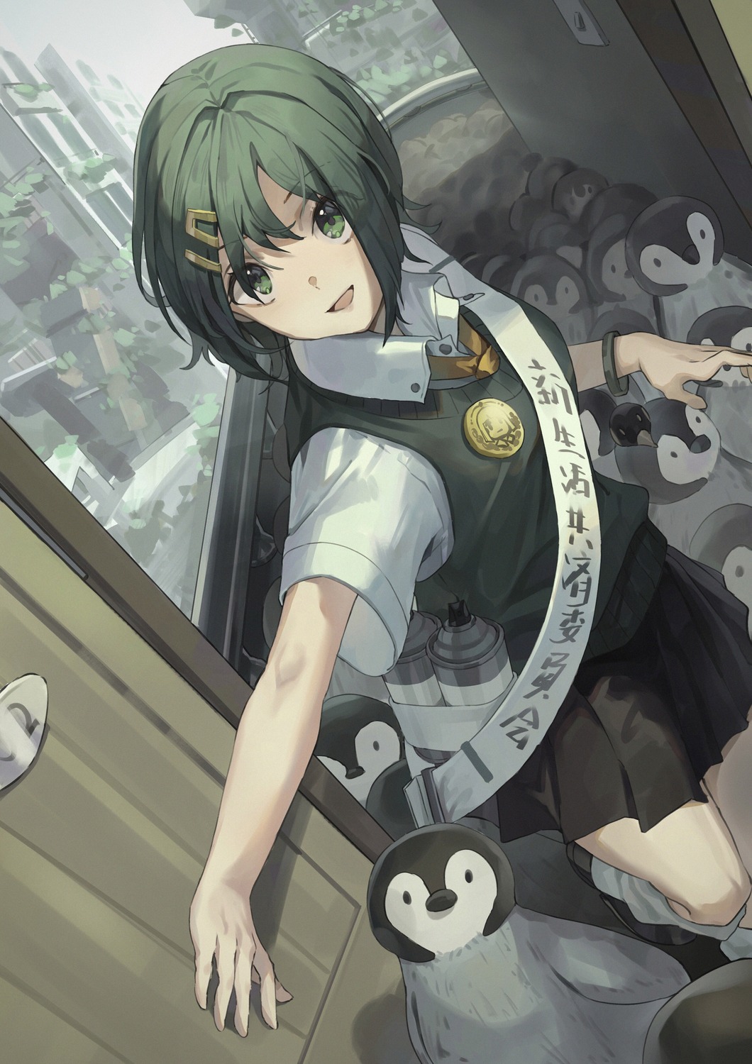 geng99161, penguin, seifuku, sweater