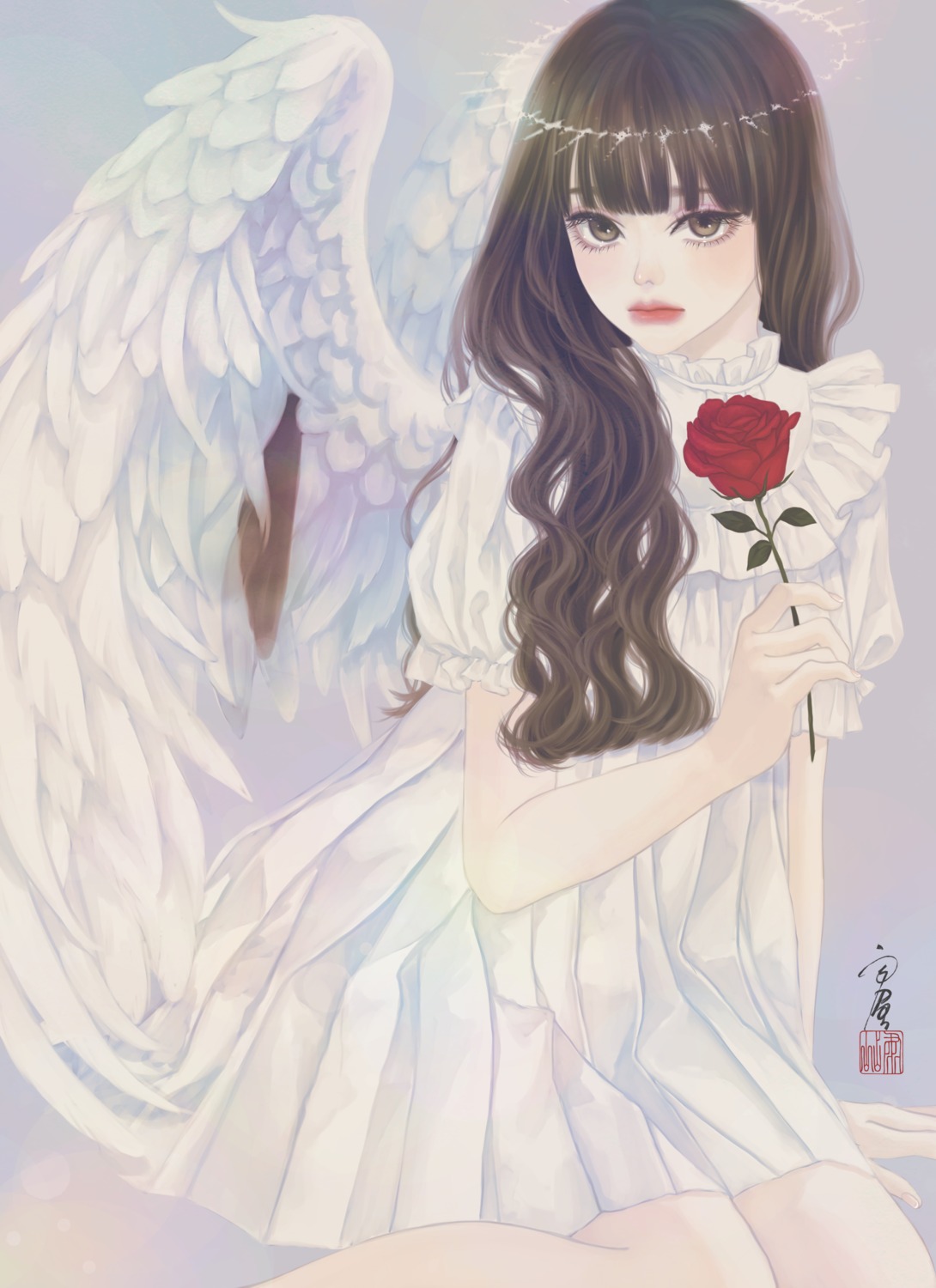angel, dress, ushiyama_ame, wings