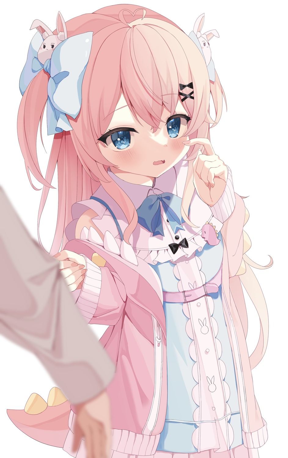 dress, indie_virtual_youtuber, mayu_(rymmaur), momota_momo, tail