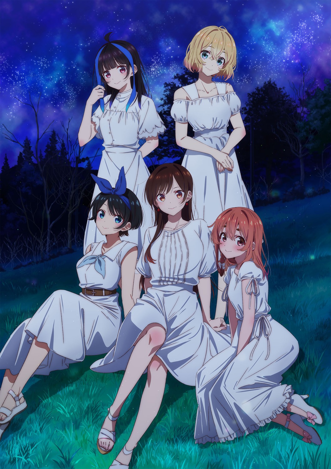 dress, heels, ichinose_chizuru, kanojo_okarishimasu, nanami_mami, sakurasawa_sumi, sarashina_ruka, yaemori_mini
