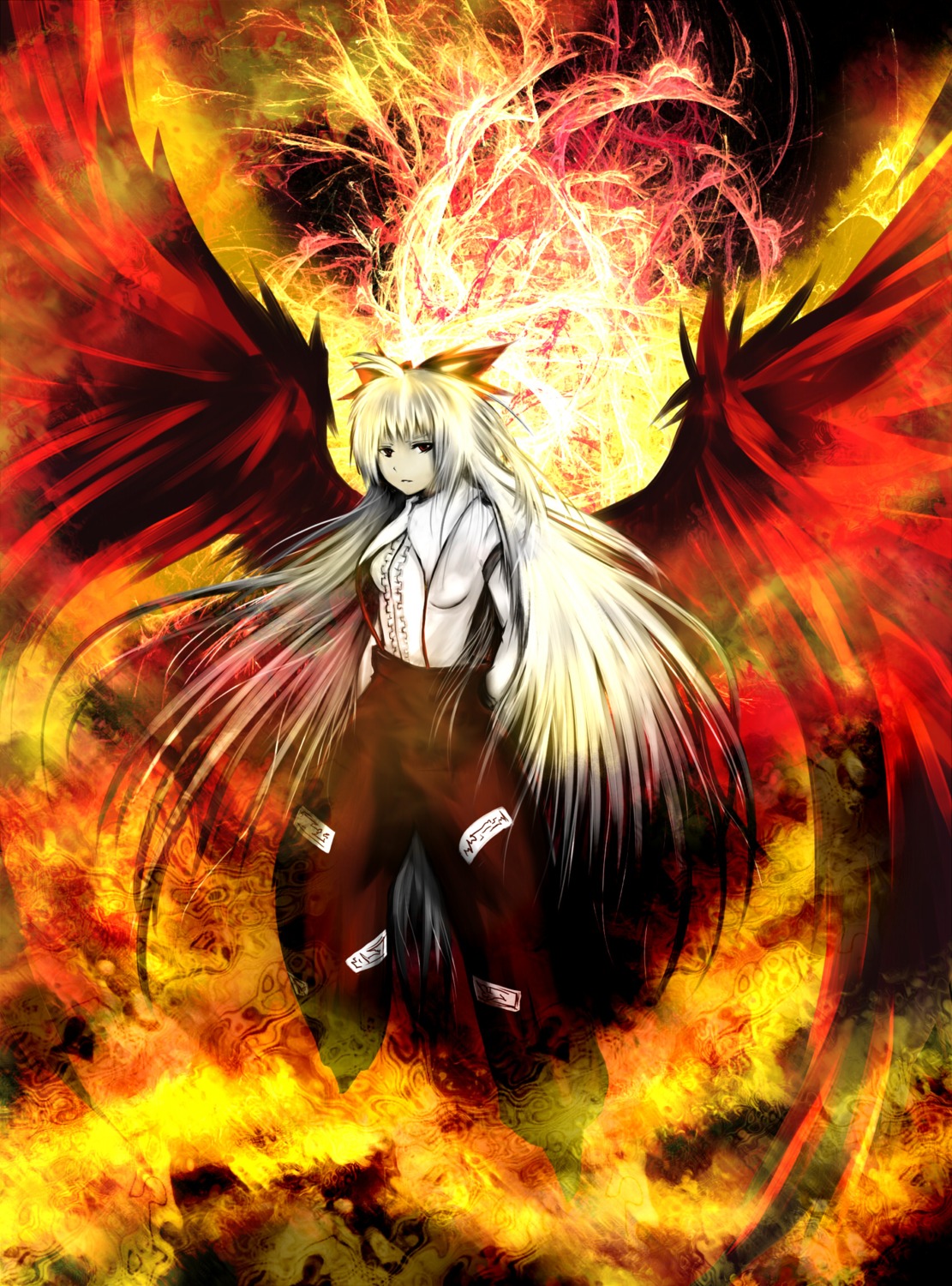 acryl, fujiwara_no_mokou, touhou, wings