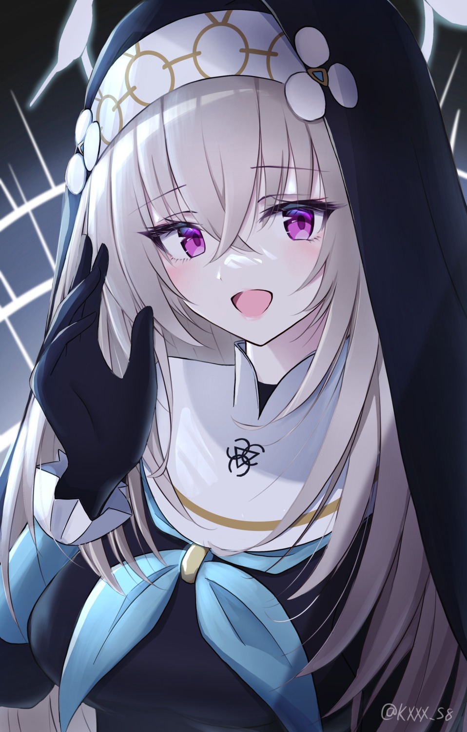 blue_archive, chaconne_(kxxx_s8), halo, nun, utazumi_sakurako