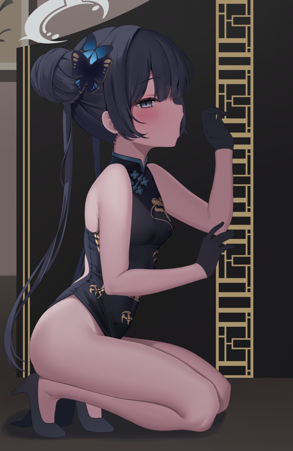 blue_archive, chinadress, halo, heels, reel_(riru), ryuuge_kisaki