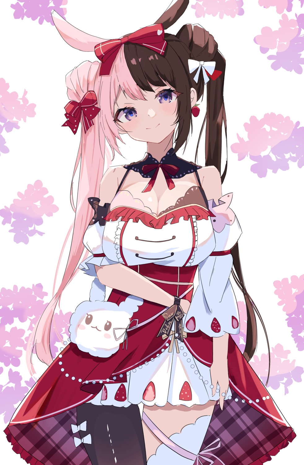 animal_ears, bunny_ears, cleavage, garter, iris_black_games, liyaku, pantyhose, tachibana_hinano