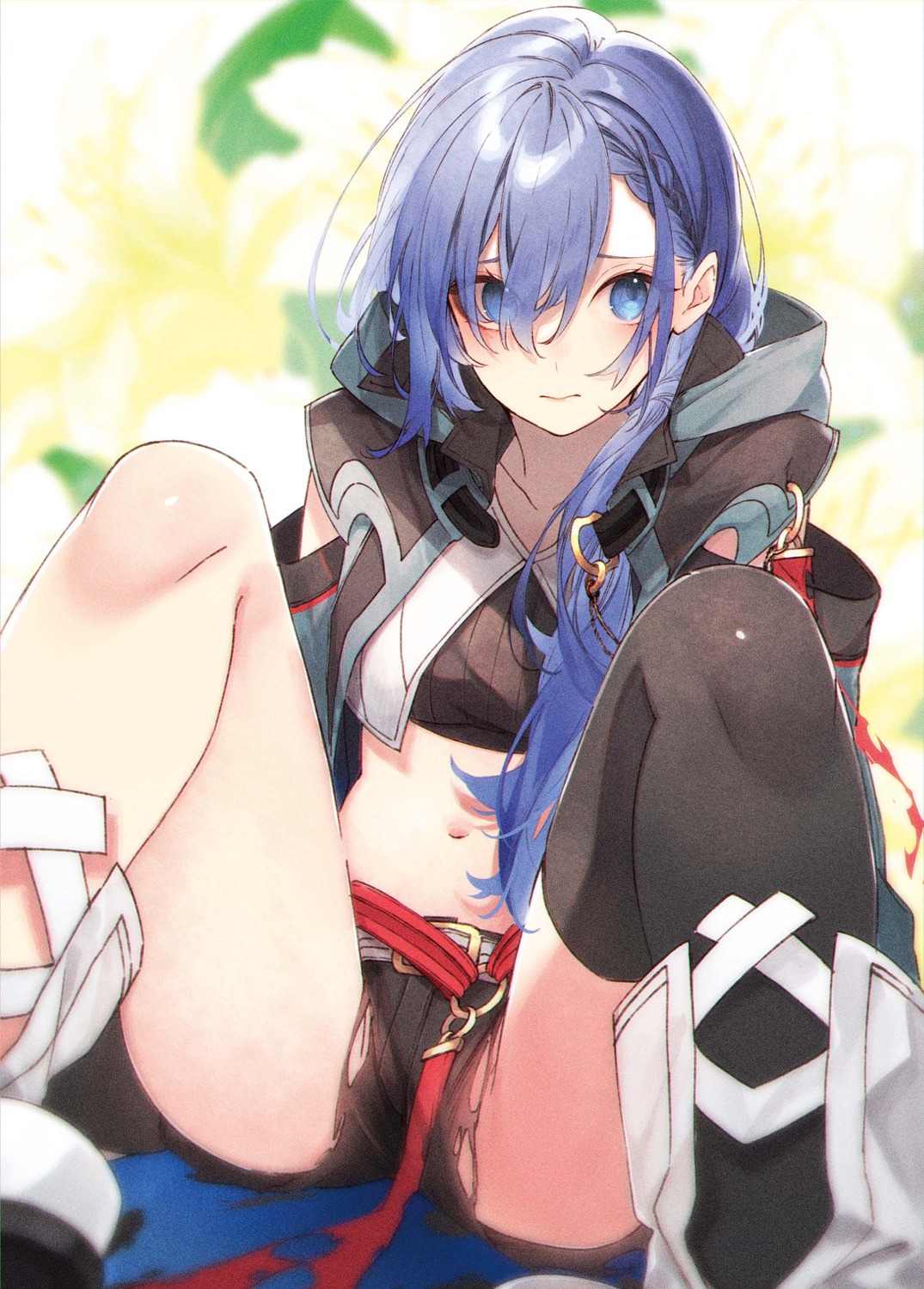 isekai_de_cheat_skill_wo_te_ni_shita_ore_wa_genjitsu_sekai_wo_mo_musou_suru, kuwashima_rein, luna_(iseleve), thighhighs, torn_clothes