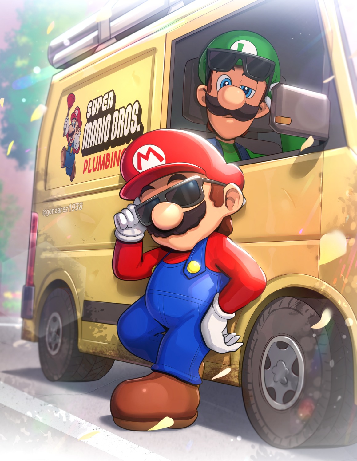 gonzarez, luigi, male, mario, mario_(series), mario_bros., megane, overalls, super_smash_bros.