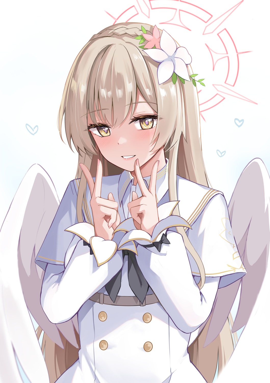 angel, blue_archive, kirifuji_nagisa, konka, seifuku, wings