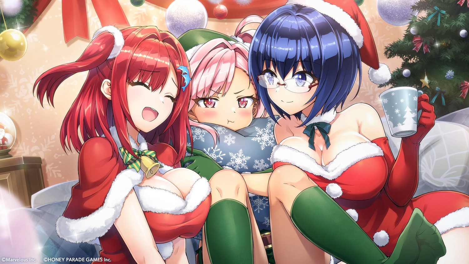 christmas, dolphin_wave, megane, no_bra, sakimiya_iruka, takuji, tojou_michiru, urami_kana