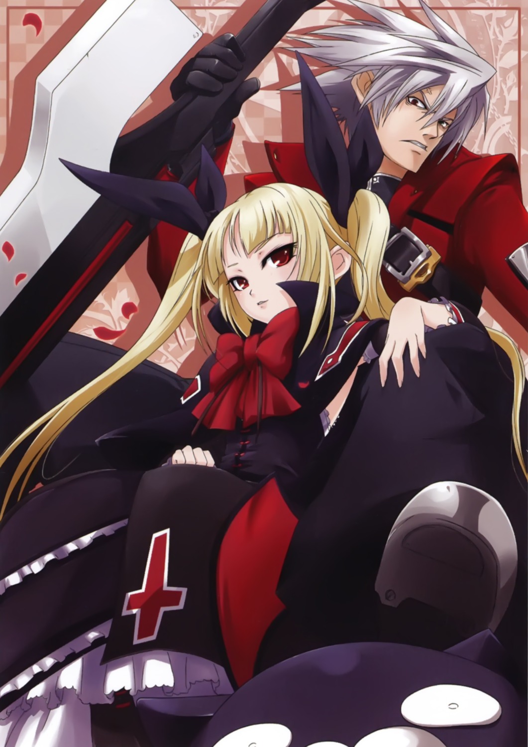 arc_system_works, blazblue, blazblue:_calamity_trigger, dress, gothic_lolita, lolita_fashion, mori_toshimichi, nago, neko, rachel_alucard, ragna_the_bloodedge, sword