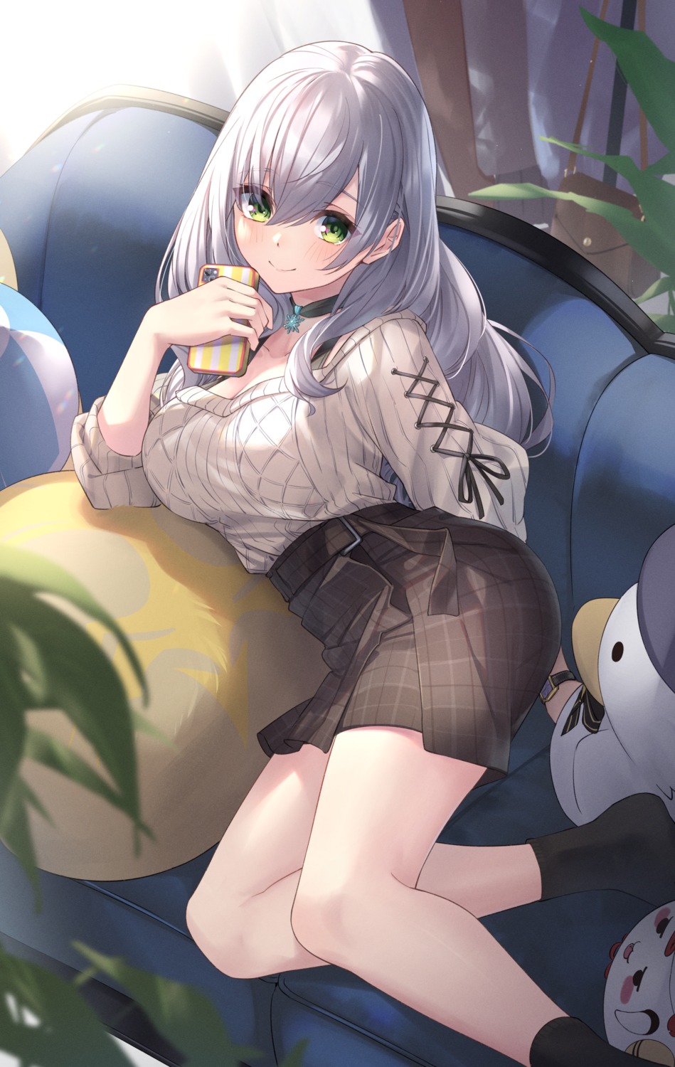hololive, shirogane_noel, sweater, tsurupy