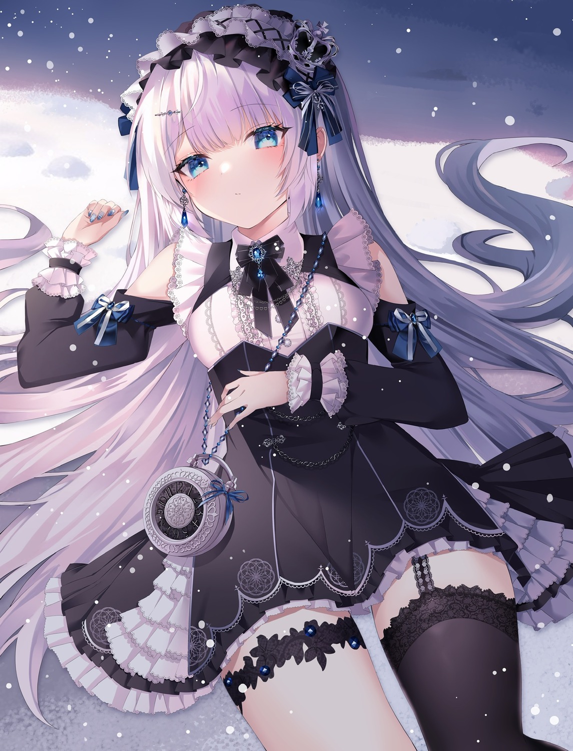 dress, garter, gothic_lolita, lolita_fashion, stockings, thighhighs, yumekoron