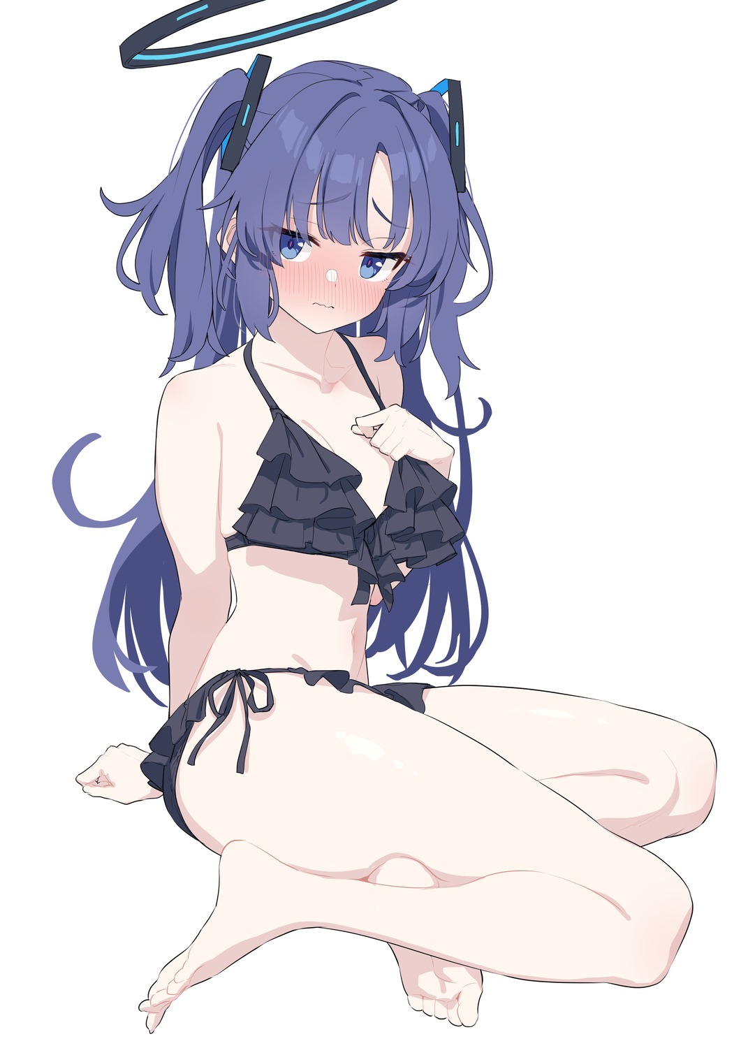 baffu, bikini, blue_archive, halo, hayase_yuuka, swimsuits