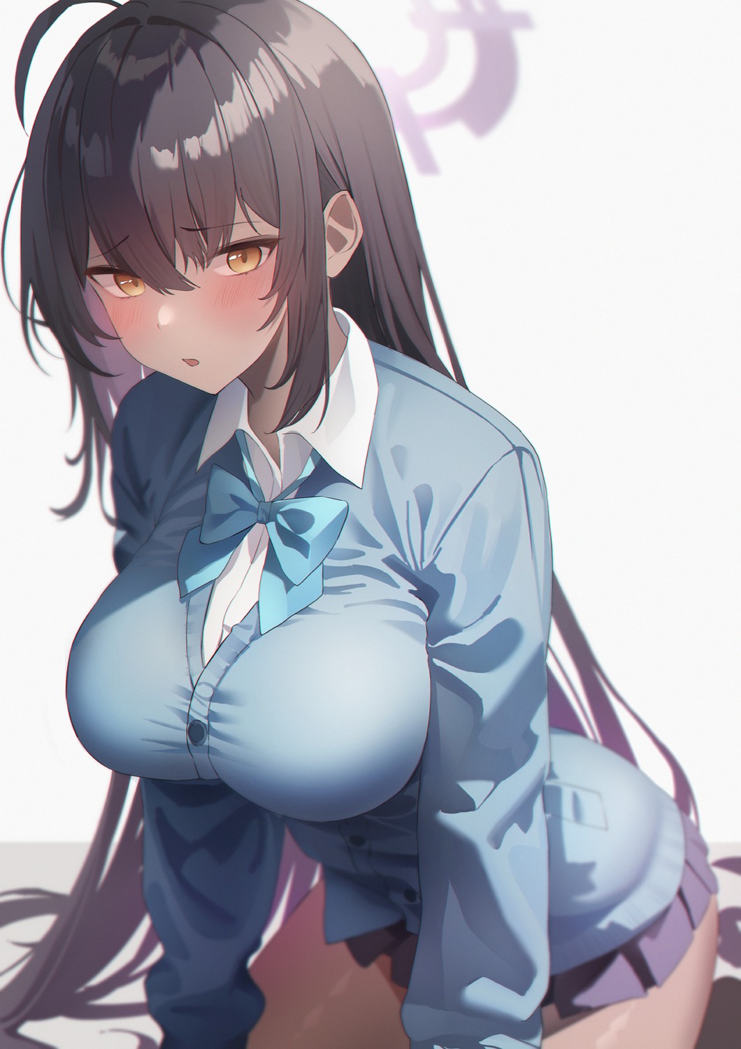 blue_archive, halo, hanamaru_tsubaki, kakudate_karin, seifuku, sweater
