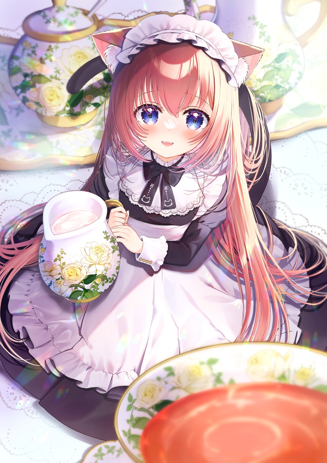 animal_ears, maid, nekomimi, tail, tsurugi_hikaru