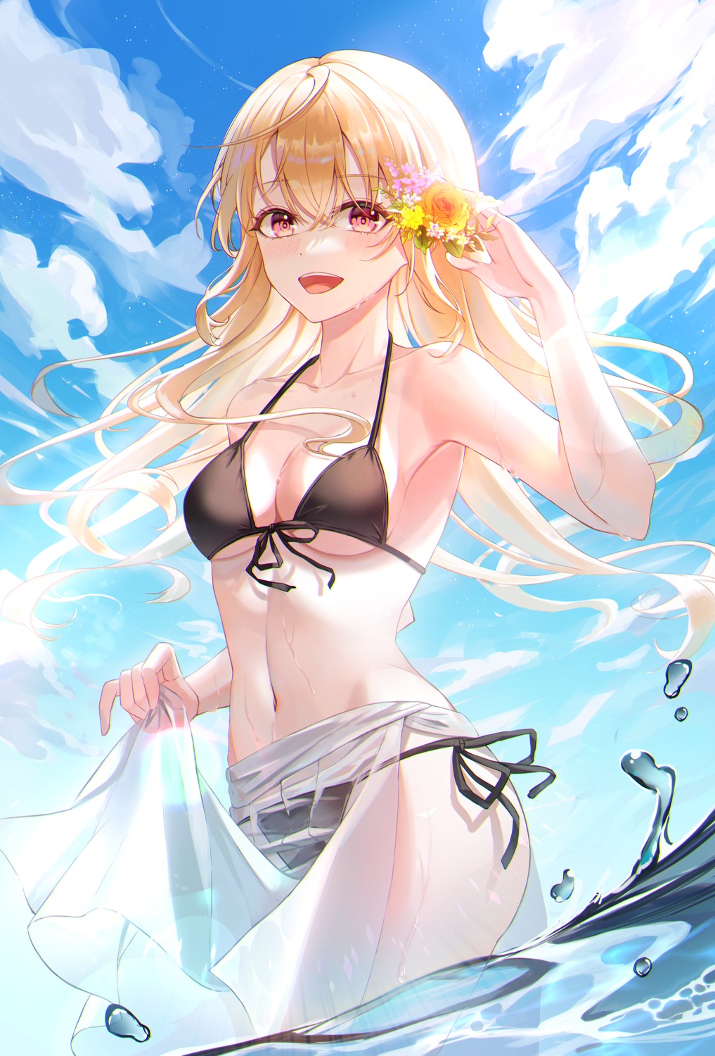bikini, chiya, see_through, swimsuits, wet, wet_clothes