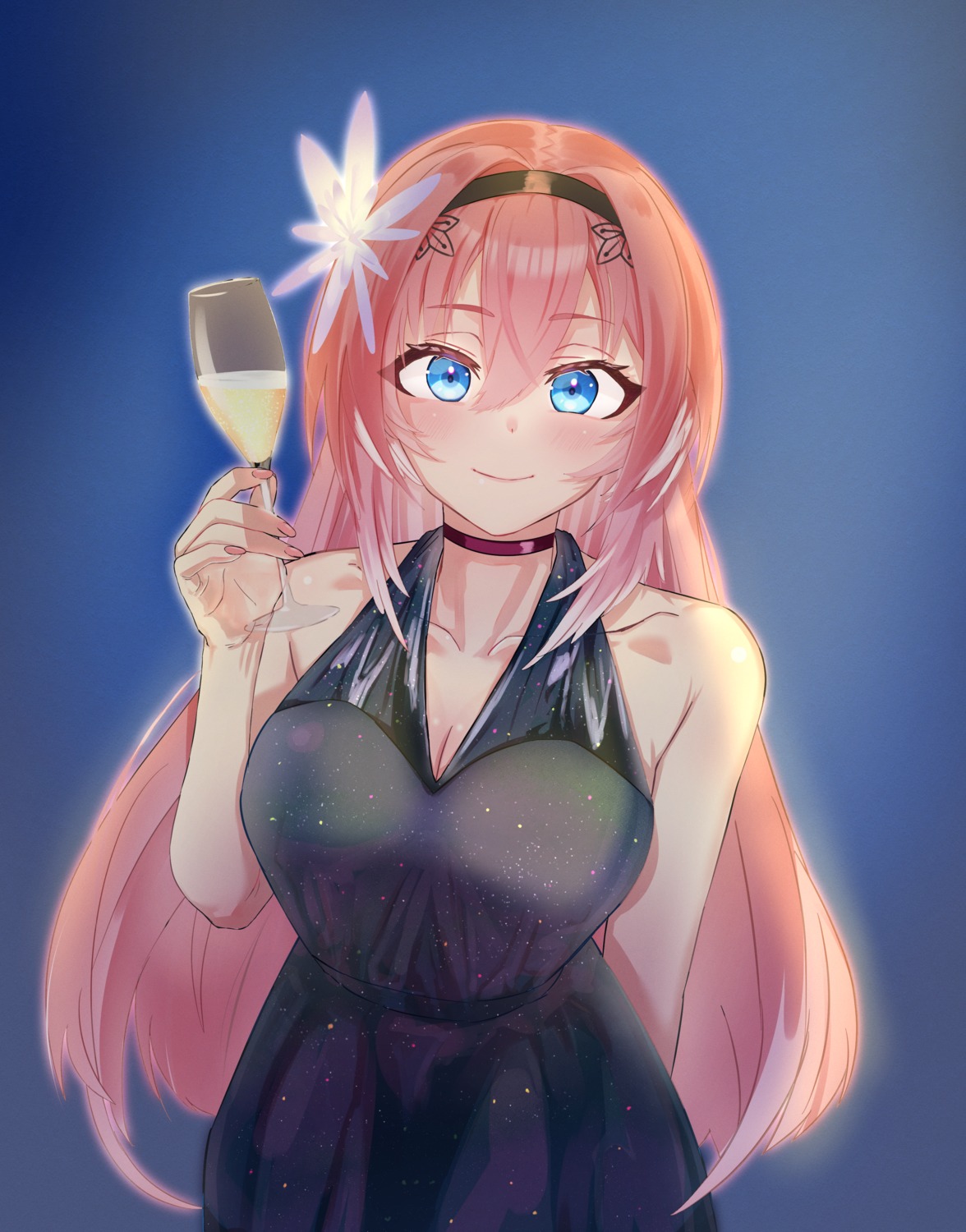 cleavage, dress, futoshi_tanaka, hololive, takane_lui