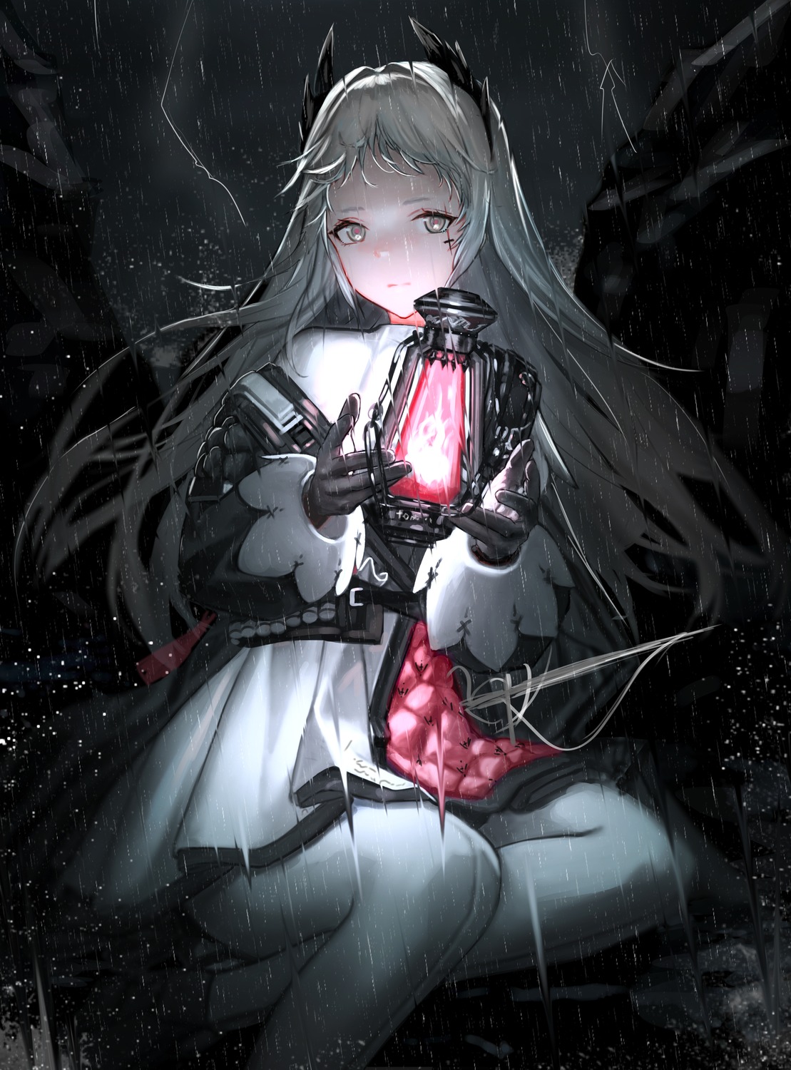 arknights, dress, ganet_p, irene_(arknights), pantyhose