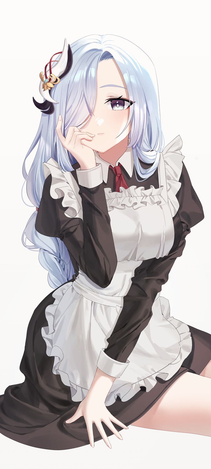 emduck, genshin_impact, maid, shenhe