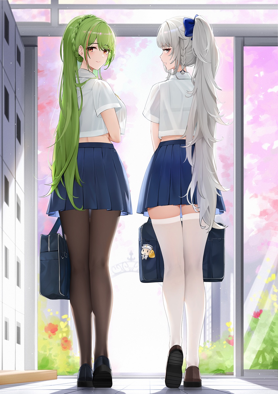 ass, azur_lane, bra, littorio_(azur_lane), pantyhose, qing_wu, see_through, seifuku