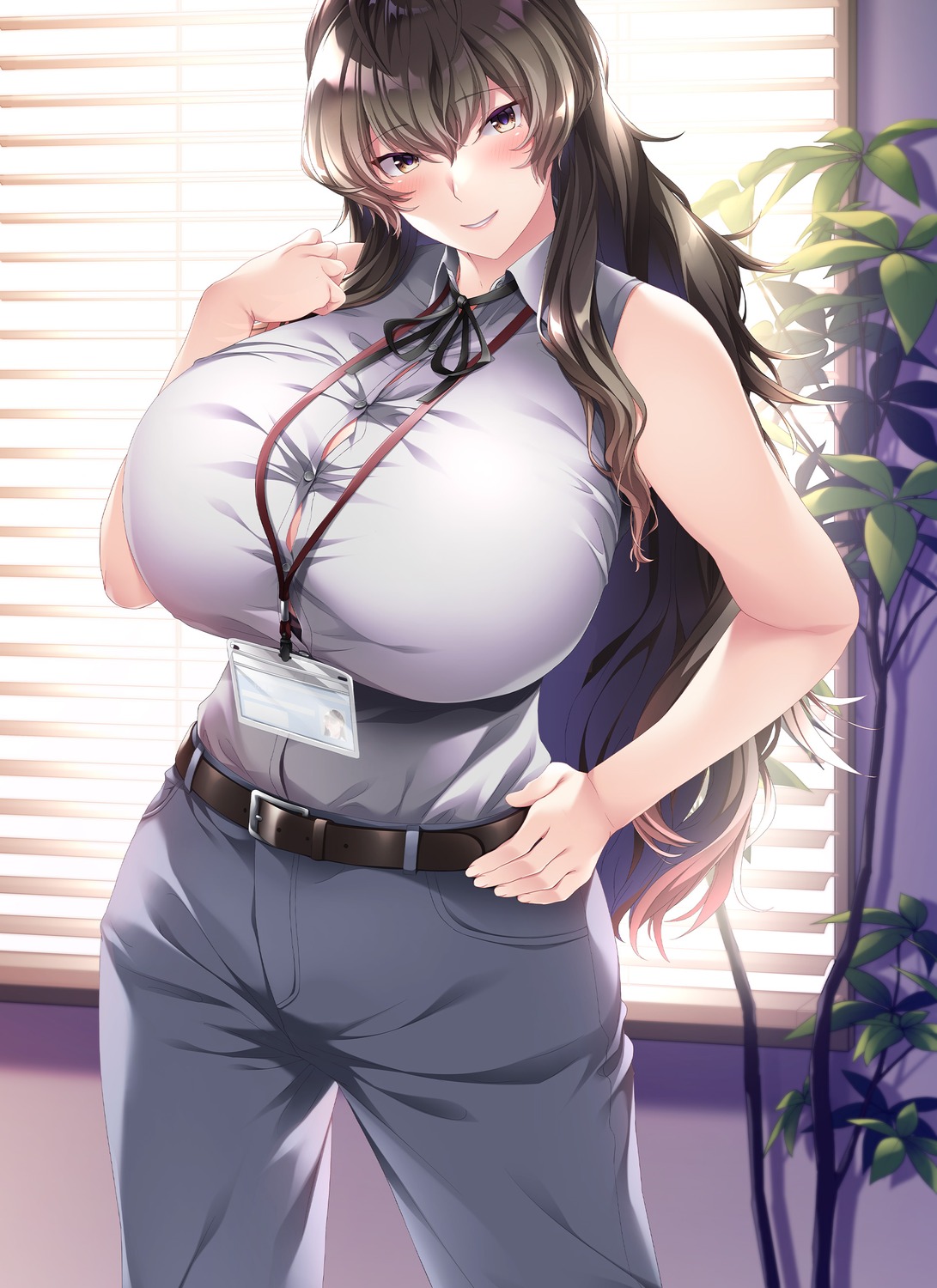 dakikano, dress_shirt, mdf_an, nishizumi_saeko