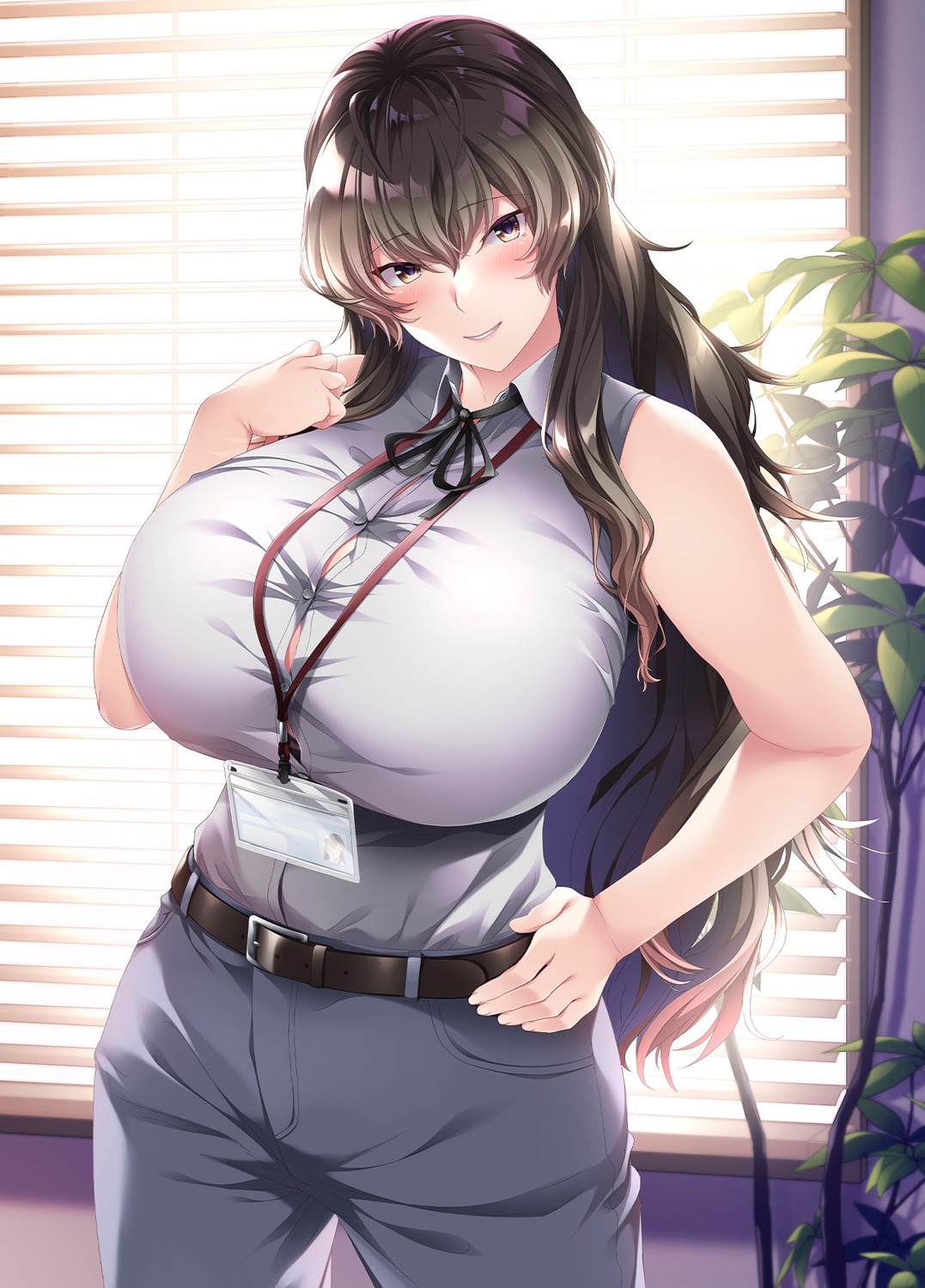 dakikano, dress_shirt, mdf_an, nishizumi_saeko