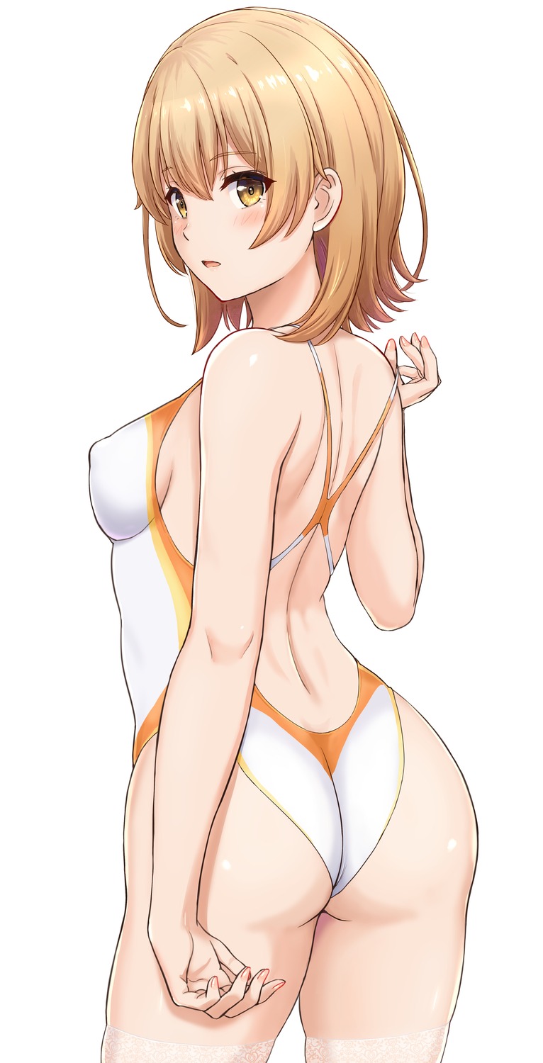 ass, erect_nipples, inanaki_shiki, isshiki_iroha, swimsuits, thighhighs, undressing, yahari_ore_no_seishun_lovecome_wa_machigatteiru.