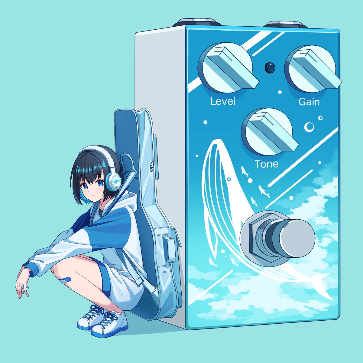 bandaid, guitar, headphones, lex_suri12