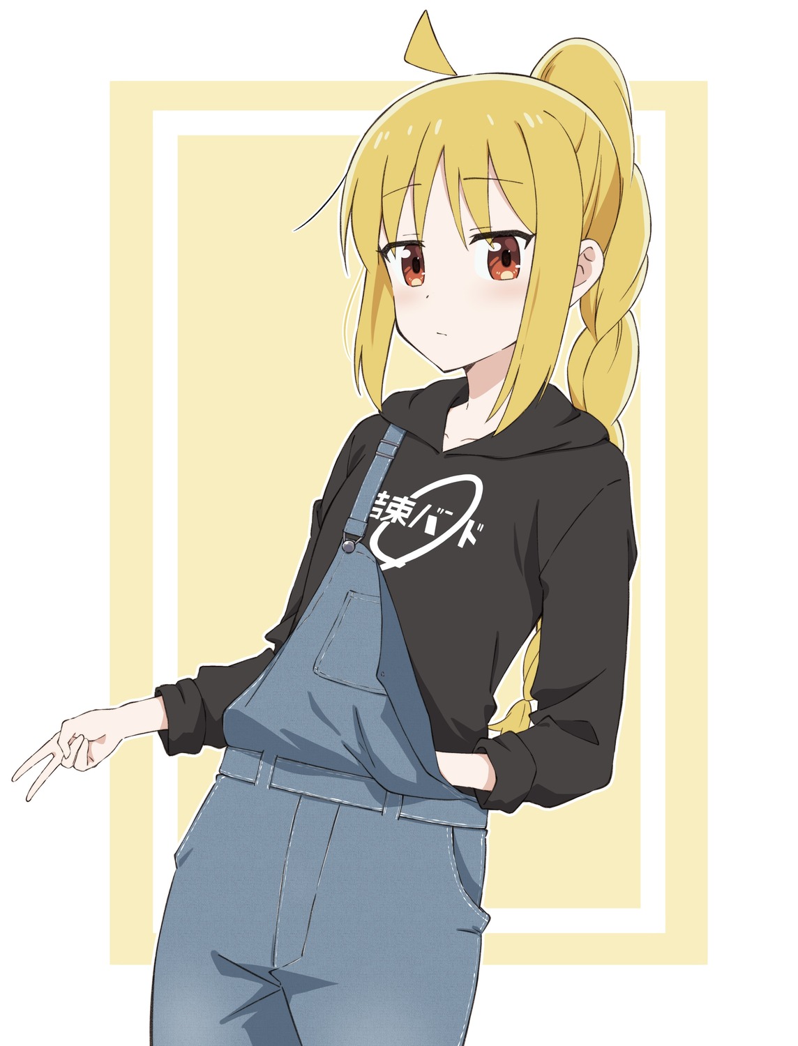 bocchi_the_rock!, ijichi_nijika, ooyama_natsuki, overalls