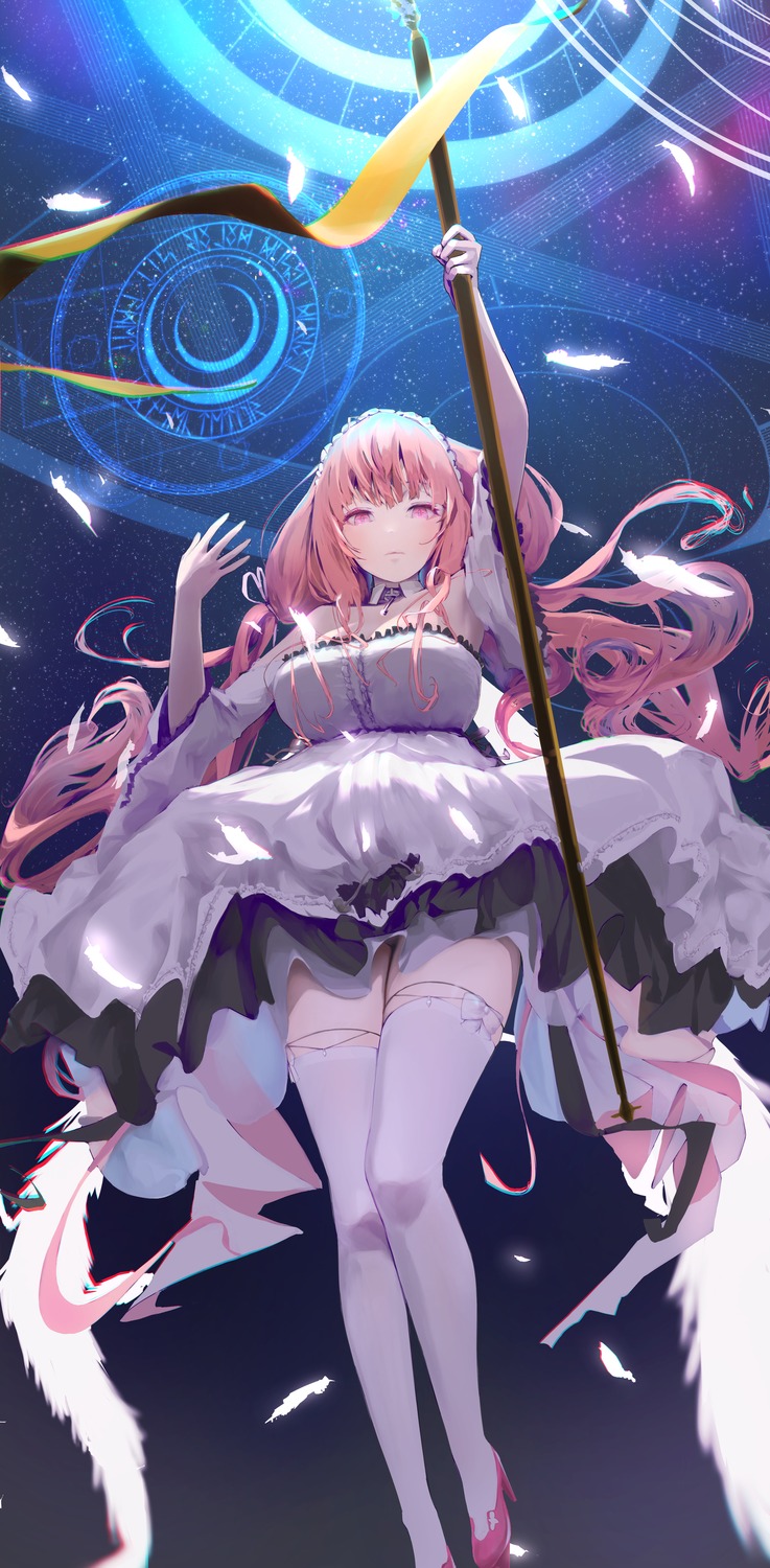 azur_lane, dress, heels, maid, mmk, perseus_(azur_lane), thighhighs