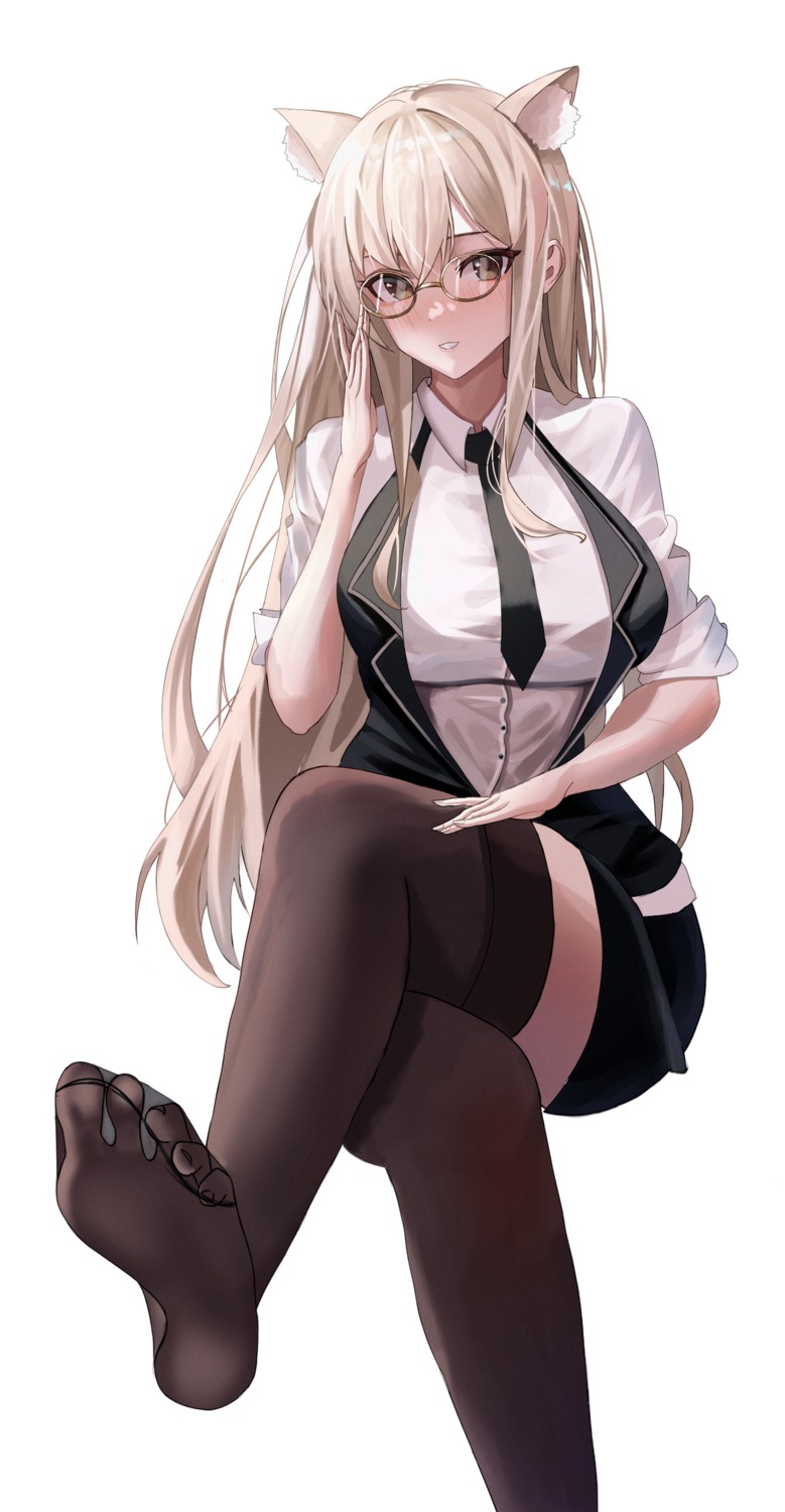 fakey, feet, megane, thighhighs