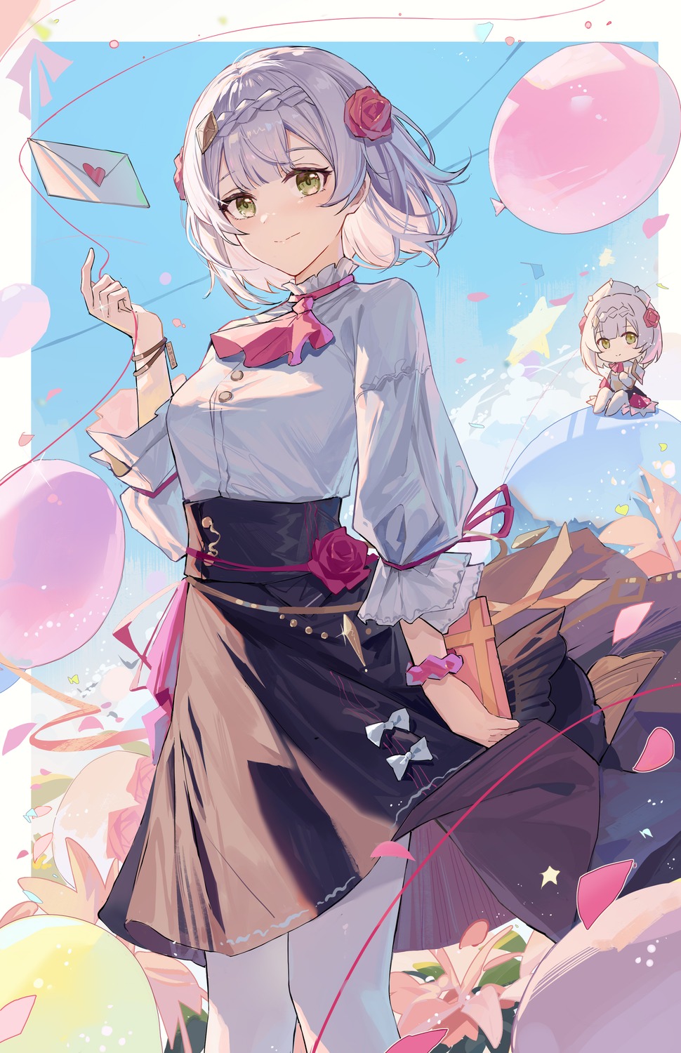 chibi, genshin_impact, maid, noelle_(genshin_impact), yajuu