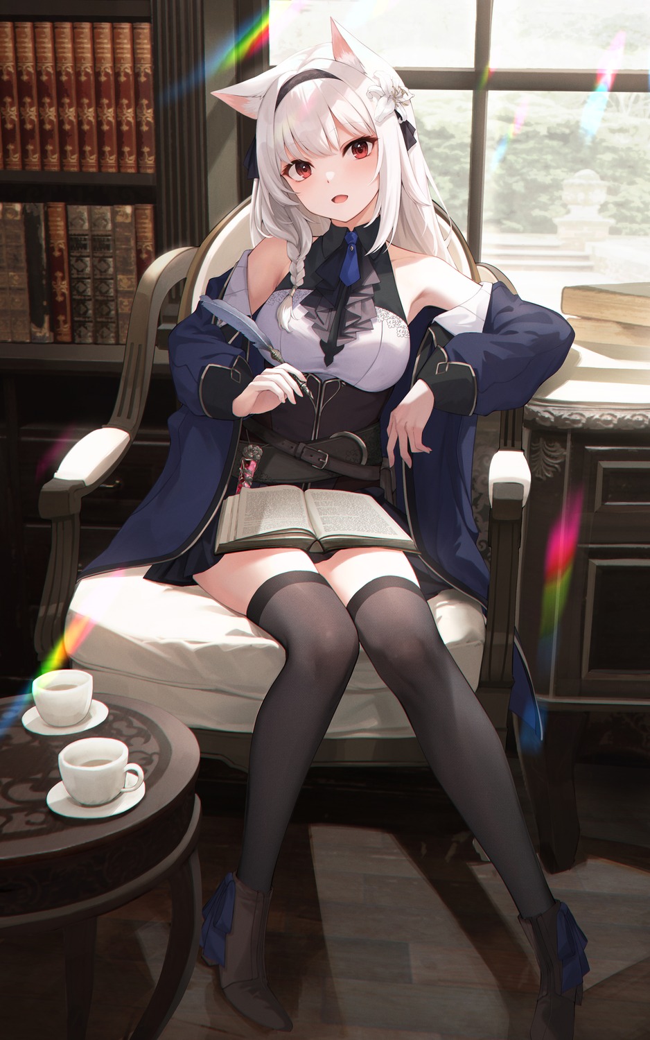 animal_ears, nekomimi, sagiri_(ulpha220), thighhighs