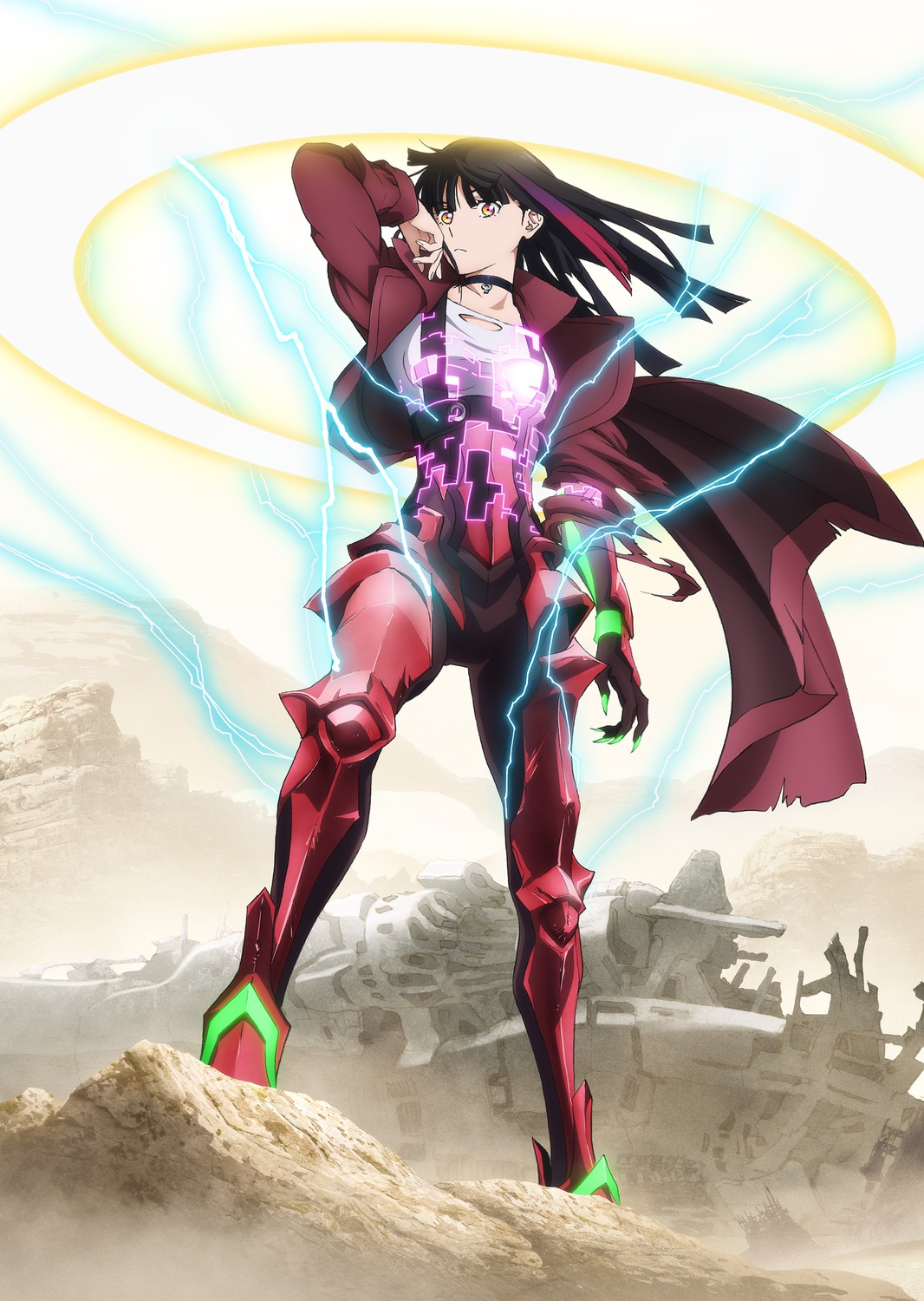 mecha_musume, metallic_rouge, rouge_redstar, torn_clothes