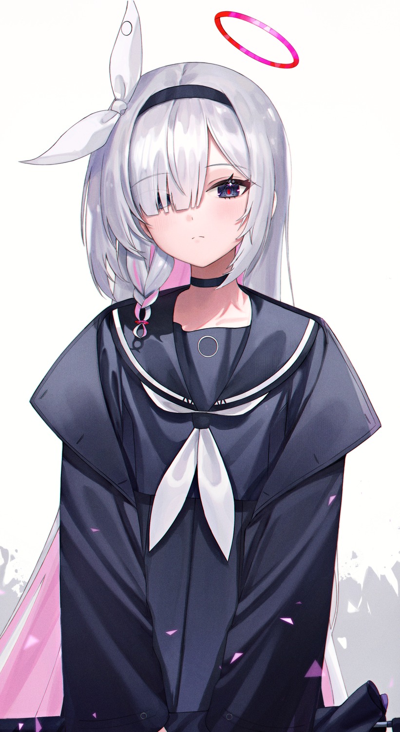 arona_(blue_archive), blue_archive, halo, plana_(blue_archive), ryu_o, seifuku, umbrella