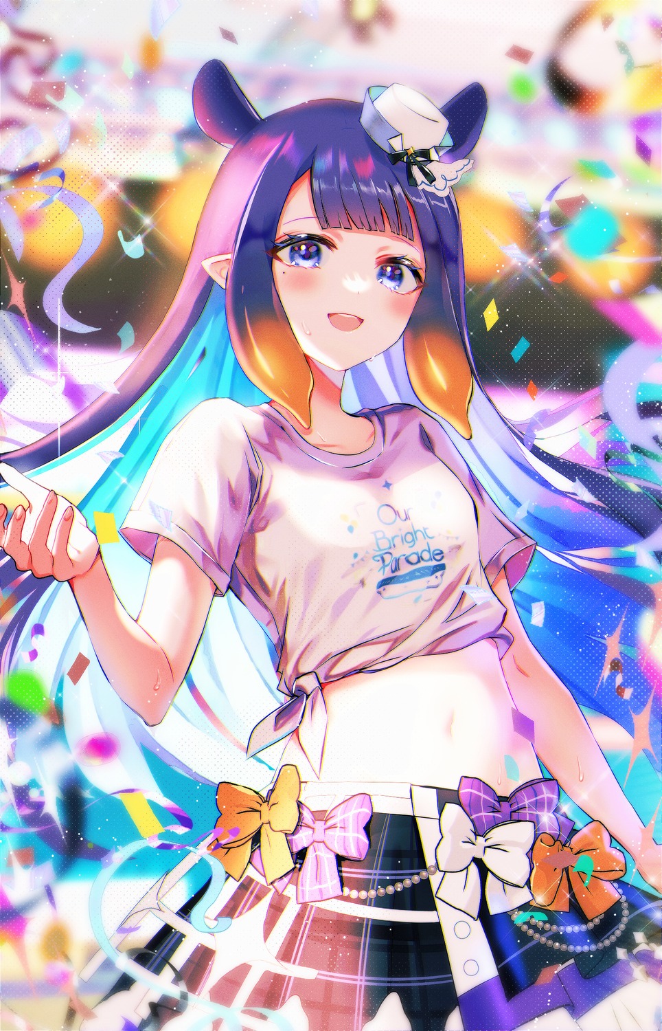 animal_ears, hololive, hololive_english, ninomae_ina'nis, pointy_ears, sowon, uniform