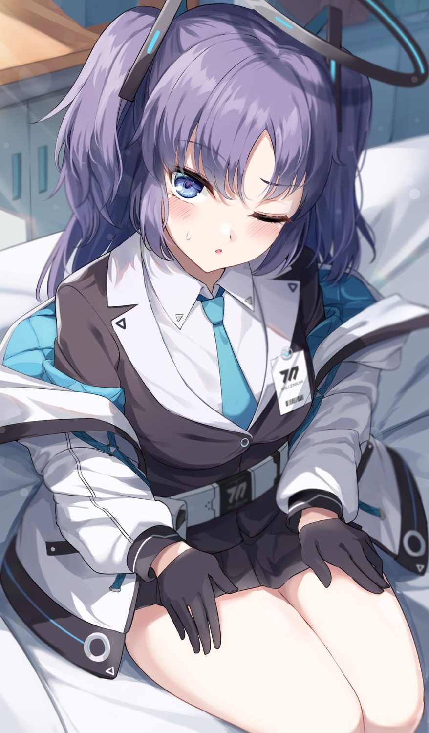 blue_archive, halo, hayase_yuuka, igayan, seifuku