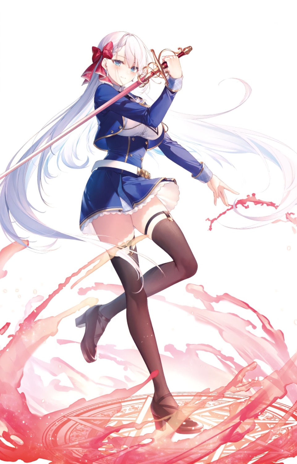 garter, heels, riselia_ray_crystalia, seifuku, seiken_gakuin_no_maken_tsukai, stockings, thighhighs, toosaka_asagi