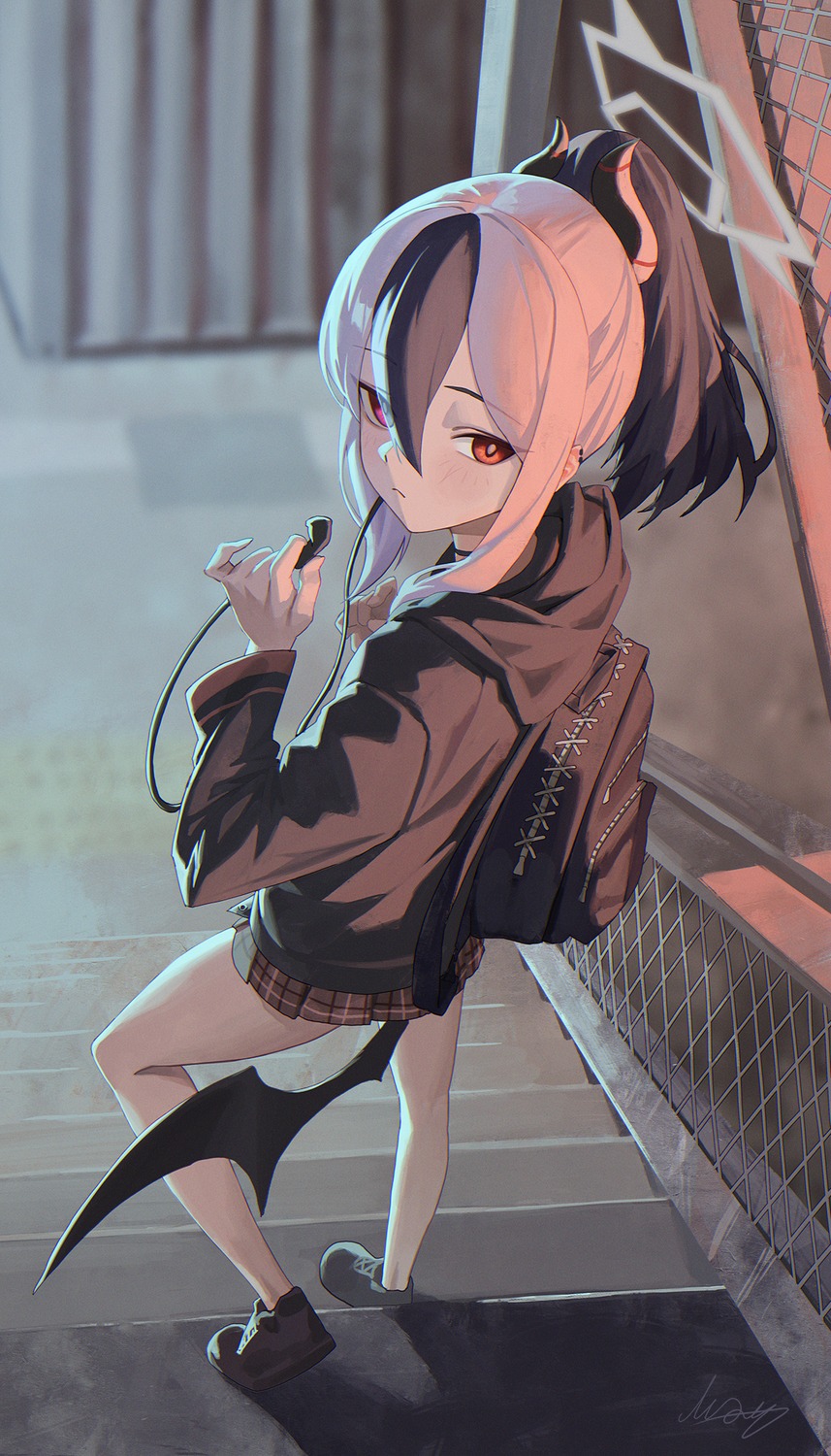 blue_archive, devil, halo, horns, m.q_(mqkyrie), onikata_kayoko, wings