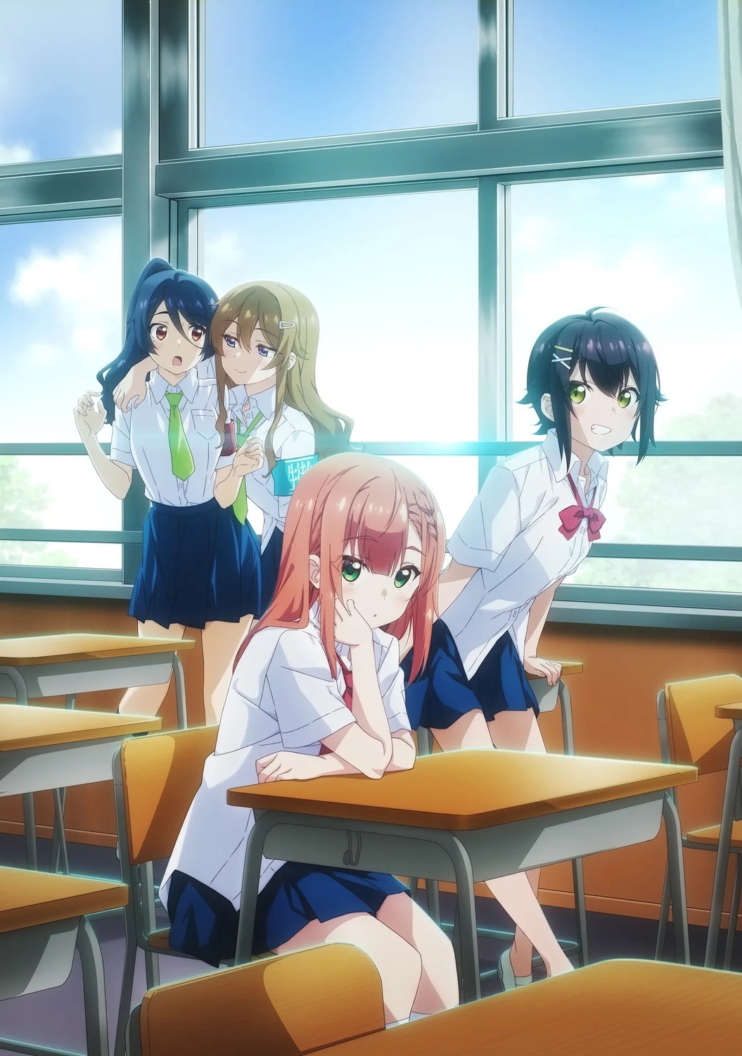 ashida_kei, detexted, natsukawa_aika, sajou_kaede, seifuku, shinomiya_rin, yumemiru_danshi_wa_genjitsushugisha, yuri