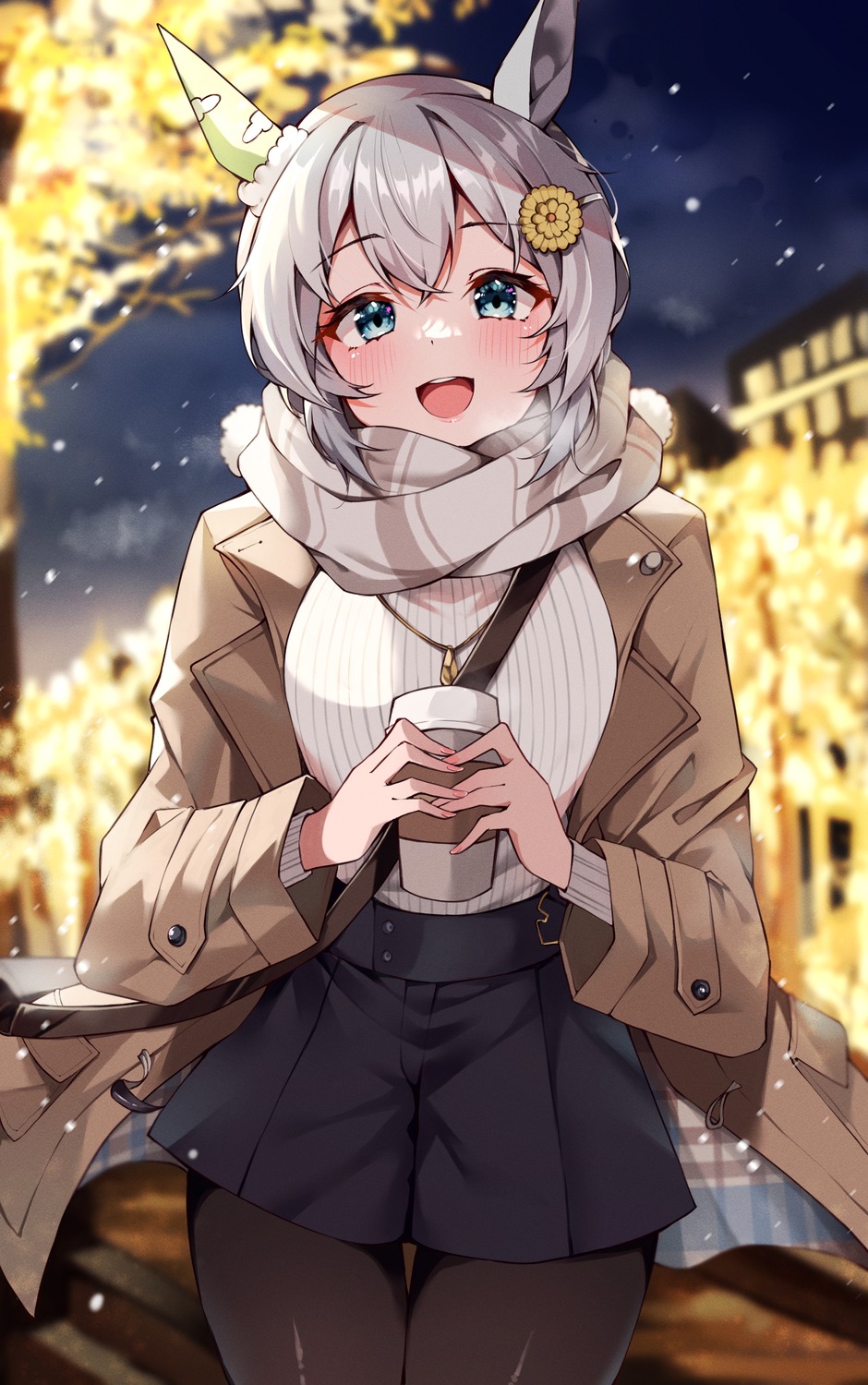 animal_ears, misoni_(mi_so_ni_t), pantyhose, seiun_sky_(umamusume), sweater, uma_musume_pretty_derby