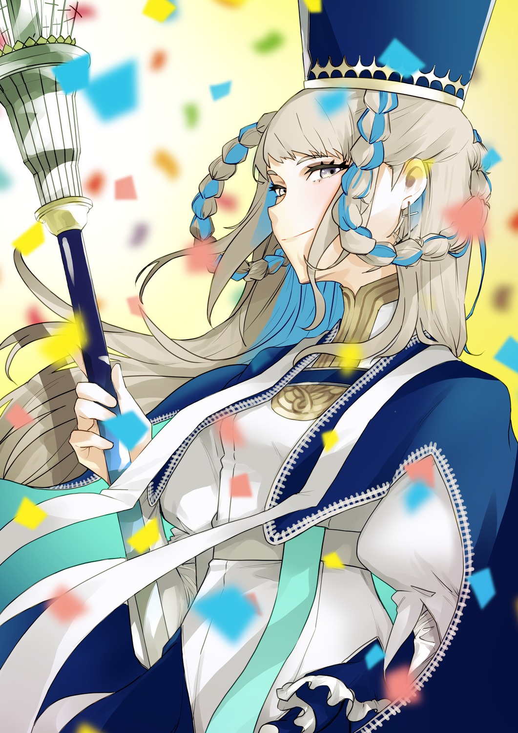 dress, fate/grand_order, pope_johanna, tii_(pixiv_45354325), weapon