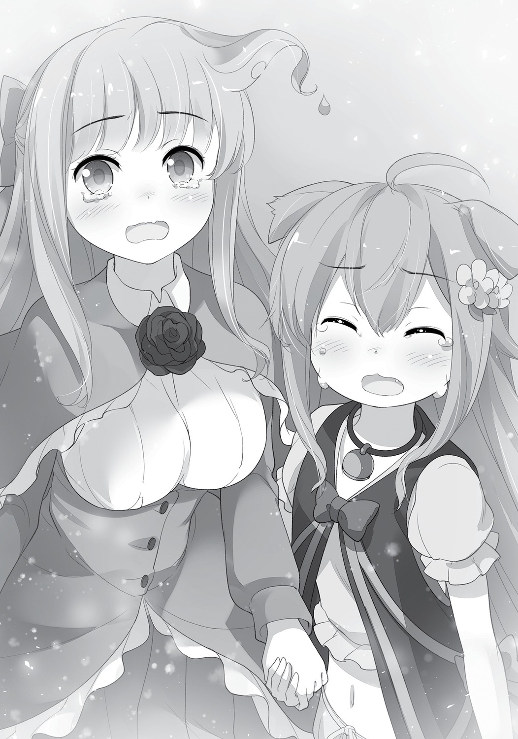 animal_ears, cheat_kusushi_no_slow_life:_isekai_ni_tsukurou_drugstore, matsuuni, mina_(cheat_kusushi_no_slow_life), monochrome, noela