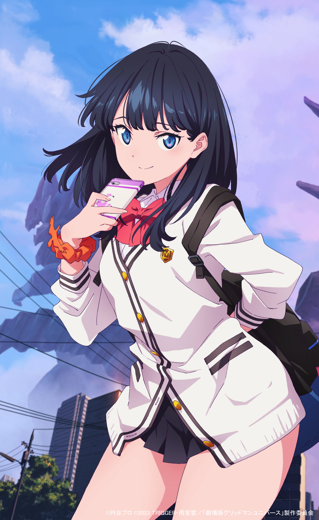 gridman_universe, sakamoto_masaru, seifuku, ssss.gridman, sweater, takarada_rikka