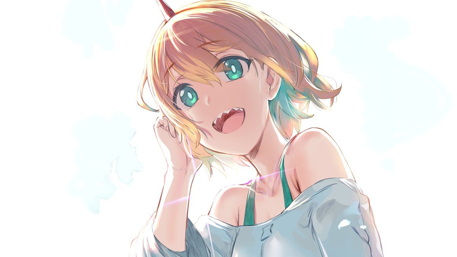 amano_pikamee, hews, horns