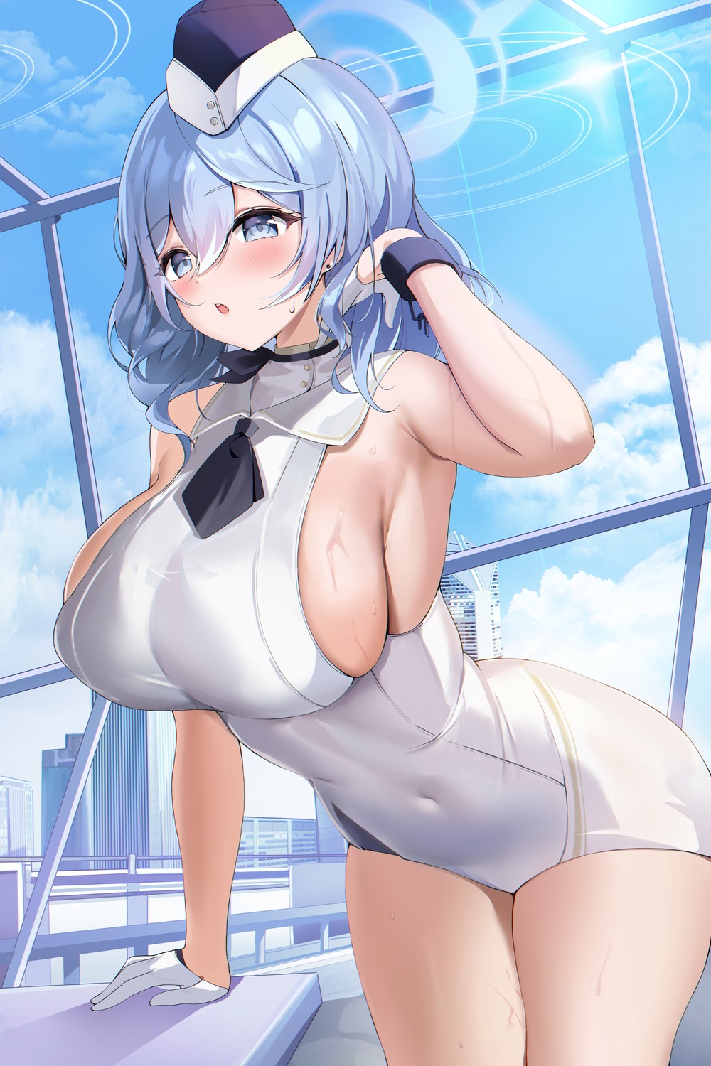 amau_ako, blue_archive, halo, hido_(meori_apu_da), swimsuits