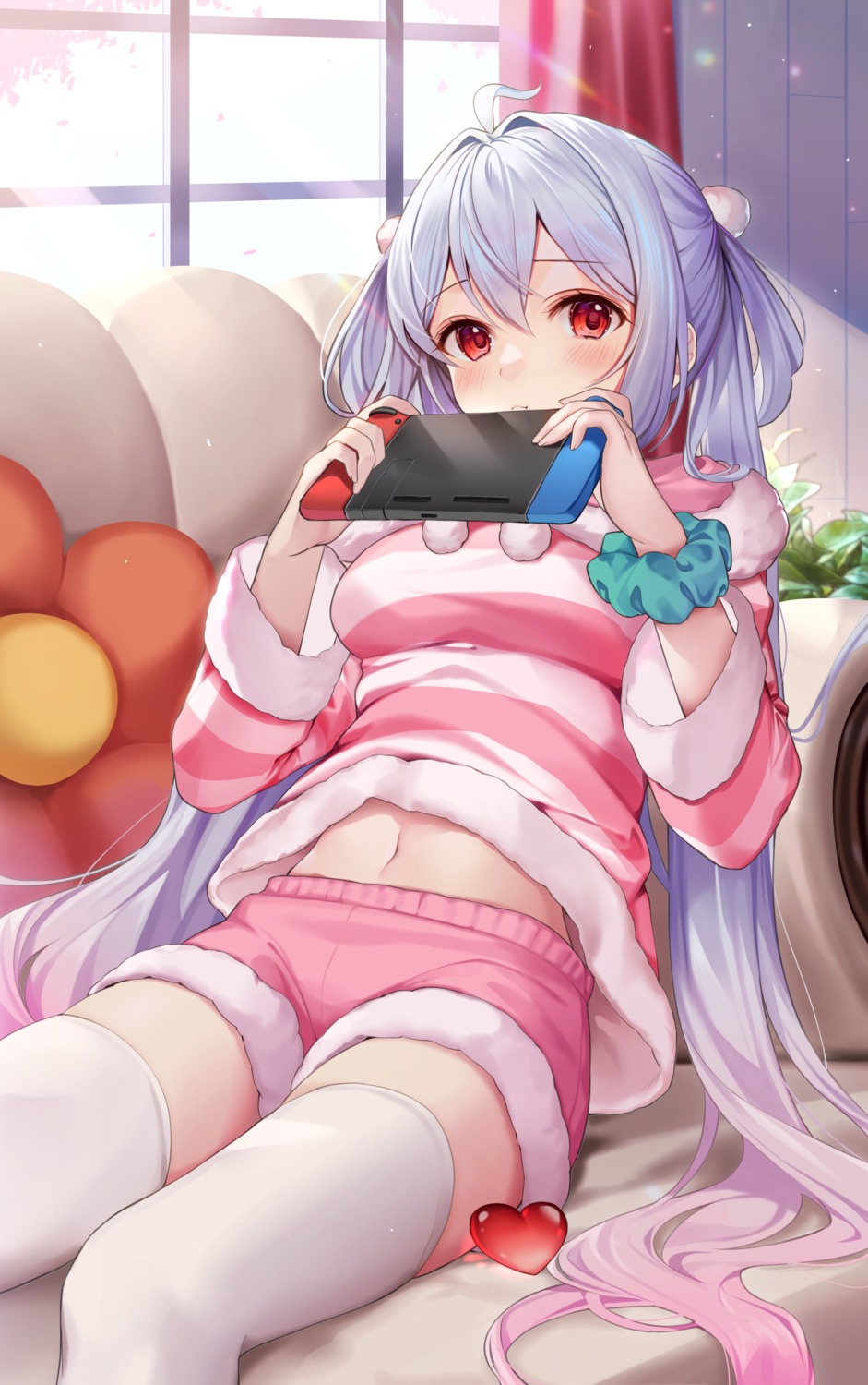 ion_(on01e), matoi_(pso2), pajama, phantasy_star_online_2, thighhighs
