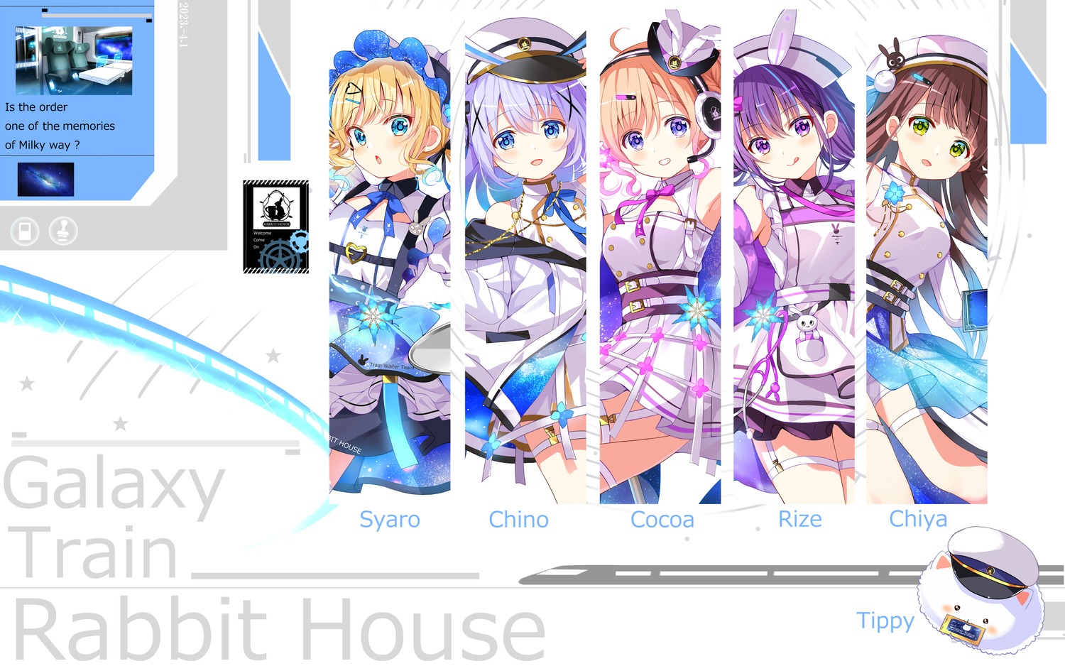 gochuumon_wa_usagi_desu_ka?, hoto_cocoa, kafuu_chino, kirima_sharo, tagme, tedeza_rize, ujimatsu_chiya